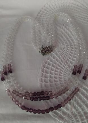 Винтажные хрустальные бусы. чехословакия