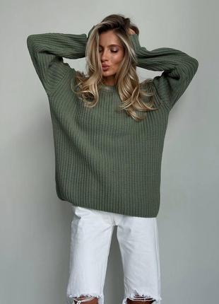 Базовий светр грубого в'язання2 фото