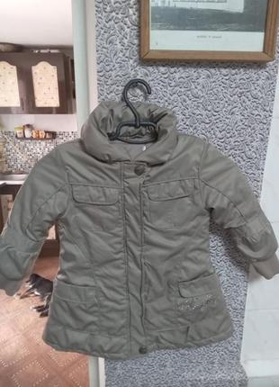 Бежевая зимняя куртка,пальто на девочку 5-6 лет7 фото