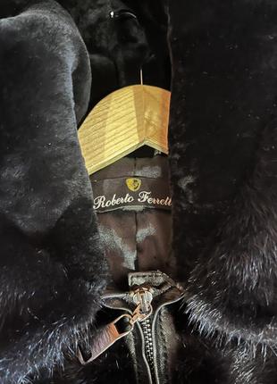 Шуба roberto ferretti мутон и натуральная норка