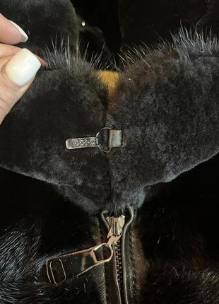 Шуба roberto ferretti мутон и натуральная норка