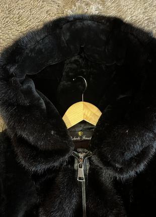 Шуба roberto ferretti мутон и натуральная норка