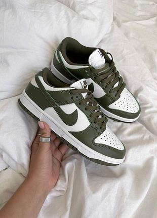 Кроссовки nike sb dunk low medium olive