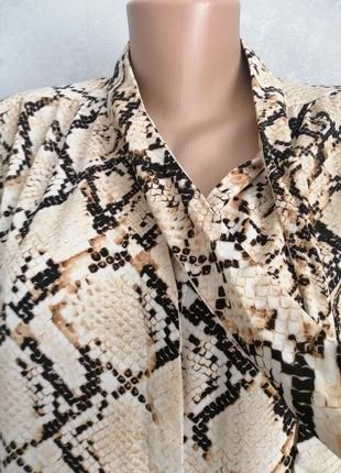 Стильна блуза зміїний принт блузка рептилія3 фото