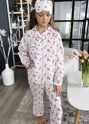 Легкая сытная пижама для девочки