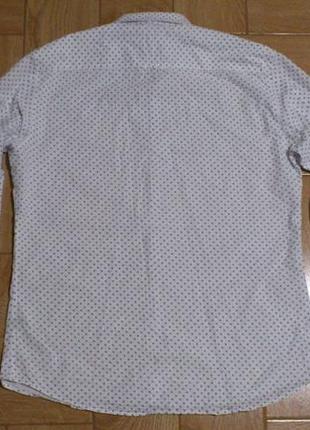 Рубашка мужская хлопковая в горошек сорочка чоловіча в горошок warren & parker р.l🇨🇭3 фото