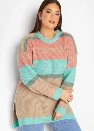 Світр в смужку подовжений светр светер
