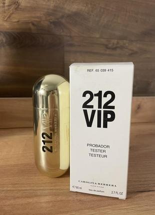 Carolina herrera 212 vip парфюмированная вода женская, 80 мл (тестер с крышкой)