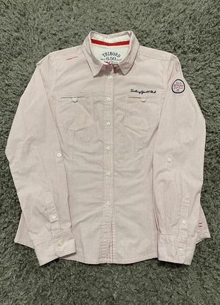 Рубашка стретчевая женская классическая приталенная от tribord