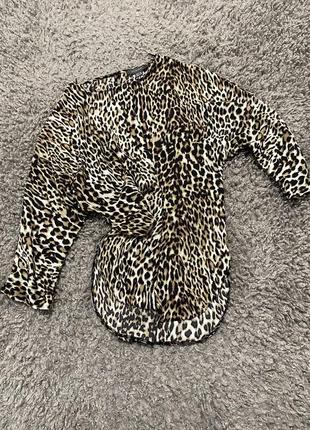 Блуза женская леопардовая свободного кроя от primark7 фото
