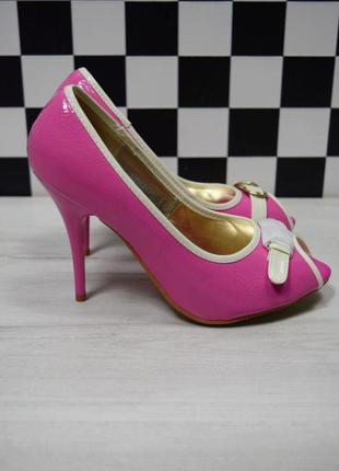 Туфли босоножки розовые открытый носок новые туфельки барби barbie