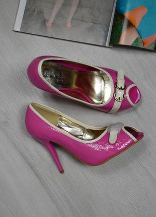 Туфлі босоніжки рожеві відкритий носок нові туфельки барбі barbie3 фото