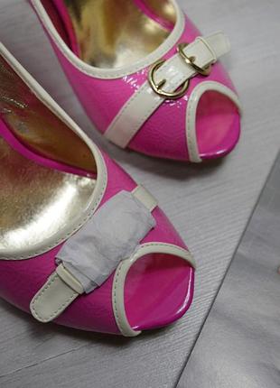 Туфлі босоніжки рожеві відкритий носок нові туфельки барбі barbie5 фото