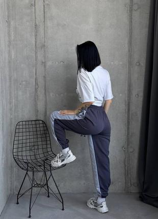 Стильні круті двокольорові  штани джогери  ✨3 фото