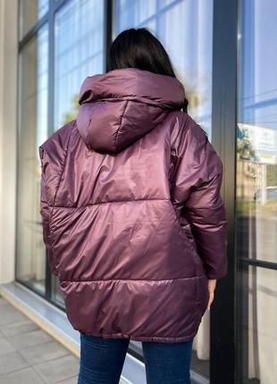 Жіноча стильна осіння демісезонна куртка об'ємна оверсайз oversized батал осінь зима біла чорна тренд топ продаж накладний платіж наложка розпродаж7 фото