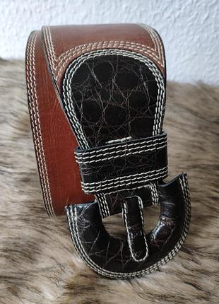 Ремень женский, кожаный, натуральная кожа, винтаж, 90е