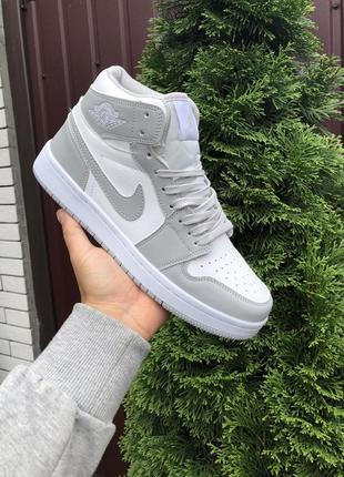 Nike air jordan 1 retro кроссовки мужские кожаные отличное качество кеды найк джордан осенние кожа высокие4 фото