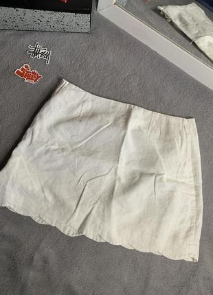Белая короткая юбка4 фото