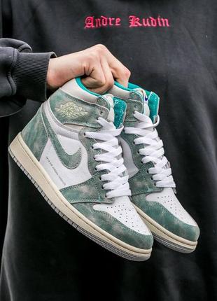 Женские кроссовки nike air jordan 1 retro turbo green 36-38-39-401 фото