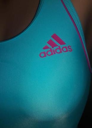 Шикарный спортивный купальник совместный слитный сплошной цельный adidas xxxs/xs3 фото