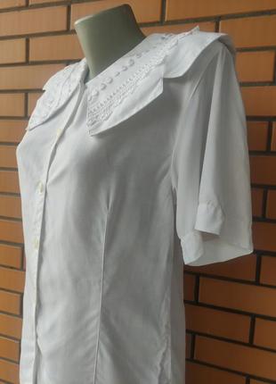 Винтажная блузка с оригинальным воротничком.3 фото