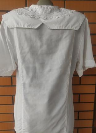 Винтажная блузка с оригинальным воротничком.4 фото