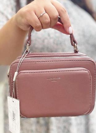 Женская сумка темно - розовая david jones1 фото