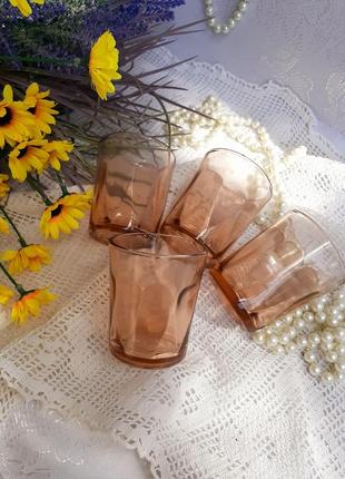 Карамельное стекло! 🌼 1960-е! рюмки стопки ссср калинстекло клеймо толстостенные винтаж набор стаканы