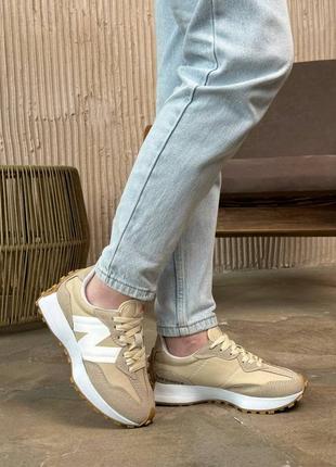 Кроссовки nb 327 beige