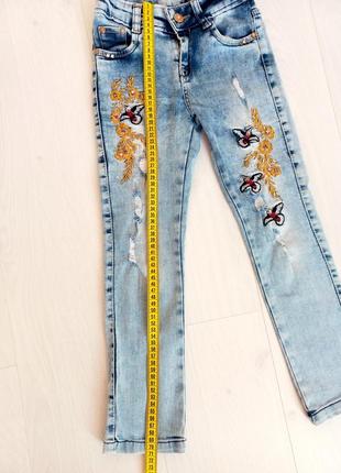 Джинсы птички вышивка турция джинсы2 фото