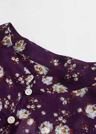 Цветочная блузка zara2 фото