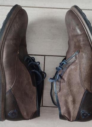 Чоловічі натуральні коричневі нубукові туфлі braend - 43 розмір, 28 см