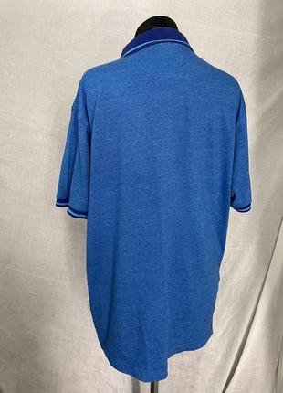 Pierre cardin поло футболка синяя мужская3 фото