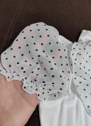 Шкльный комплект чорна спідниця в складку + біла трикотажна блуза з жабо9 фото