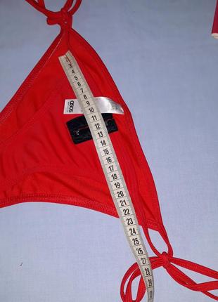 Низ от купальника женские плавки размер 44-46 / 12 бикини на завязка красные3 фото