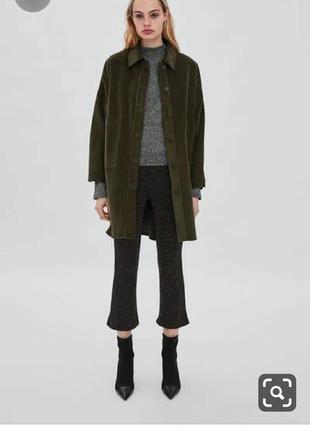 Трендові укорочені брюки кльош zara trafaluc trf штани клёш принт леггинсы petite