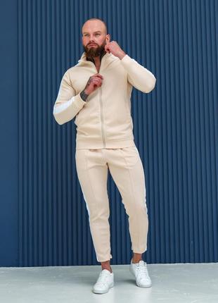 Чоловічий повсякденний стильний костюм чоловічі брюки з лампами олімпійка комплект7 фото