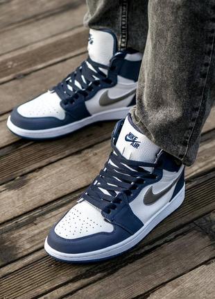 Женские кроссовки nike air jordan 1 night navy 37-38-39-408 фото