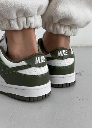 Кожаные кроссовки nike sb dunk low medium olive10 фото