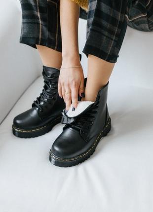 Черевики dr.martens jadon fur (хутро/без лого)9 фото