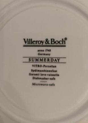 Шикарний набір блюдець villeroy&amp;boch серія summerday. 6 шт.діаметр — 15 см. германія.2 фото