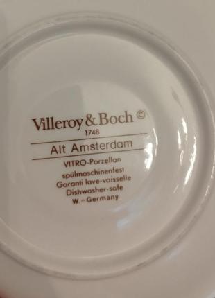 Гарний набір блюдець villeroy&amp;boch серія alt amsterdam. 3 шт. діаметр — 16 см. германія.3 фото