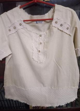 Оригінальна льняна блузка2 фото