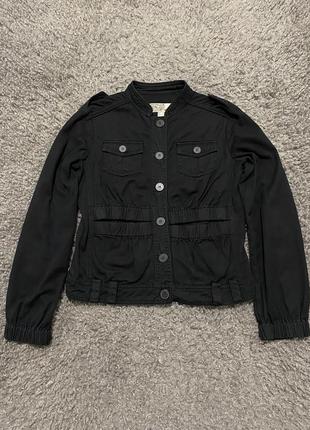 Куртка женская коттоновая черная джинсовка пиджак от mango4 фото