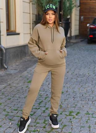 Женский спортивный костюм, нежный спортивный костюм, прогулочный костюм, прогулочный костюм, прогулочный костюм, теплый костюм, тягучий костюм на флисе