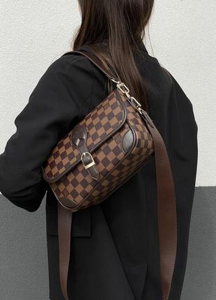 Сумка в стиле louis vuitton diane brown chesks