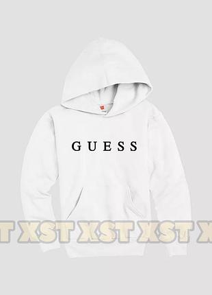 Жіночий худі на флісі оверсайз oversize guess гесс біле