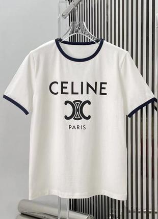 Футболка celine белая селин