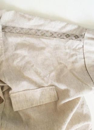 Льняная блуза свободного кроя бренда promod4 фото
