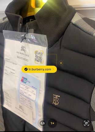 Люксова чоловіча куртка в стилі burberry з вʼязаними рукавами преміум з коміром осіння